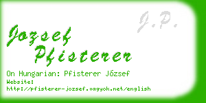 jozsef pfisterer business card