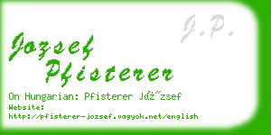 jozsef pfisterer business card